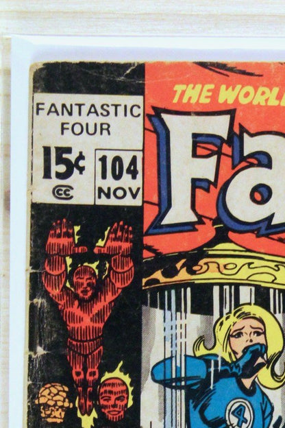 Fantastic Four #104 – Marvel (1970) 4.0 VG John Romita art | Stan Lee story