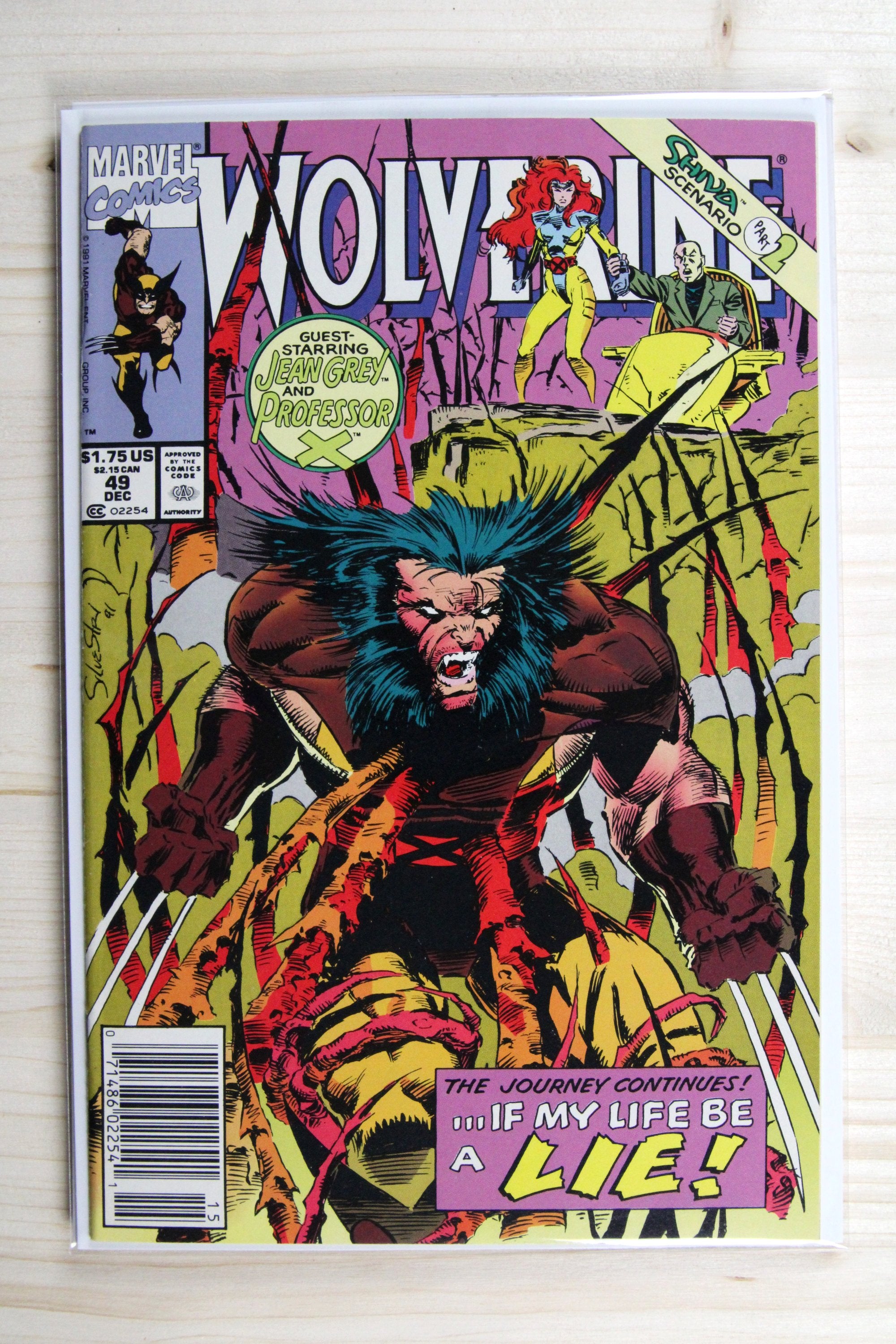 Wolverine #49 – Marvel (1991) 9.0 VF/NM Shiva Scenario | Marc Silvestri art | Newsstand