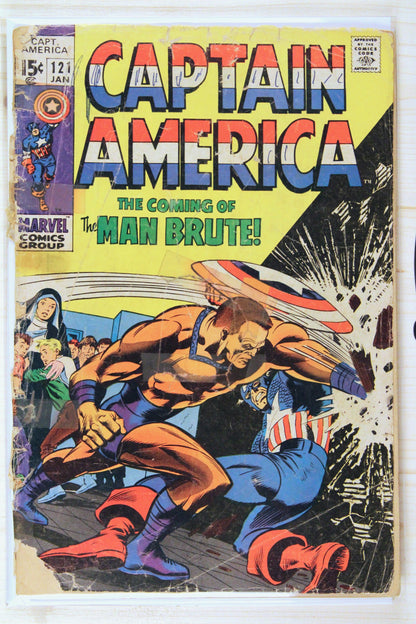 Captain America #121 – Marvel (1970) 2.0 GD Joe Sinnott cover | Stan Lee story