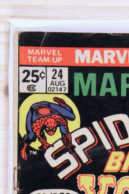 Marvel Team-Up #24 – Marvel (1974) 5.5 FN- John Romita cover