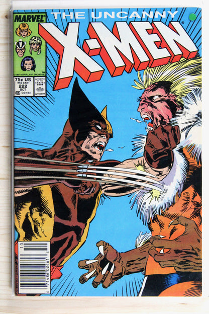 The Uncanny X-Men #222 – Marvel (1987) 9.0 VF/NM Chris Claremont story | Marc Silvestri art | Newsstand