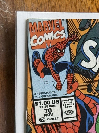 Web of Spider-Man #70 Newsstand Edition – Marvel (1990) 8.5 VF+