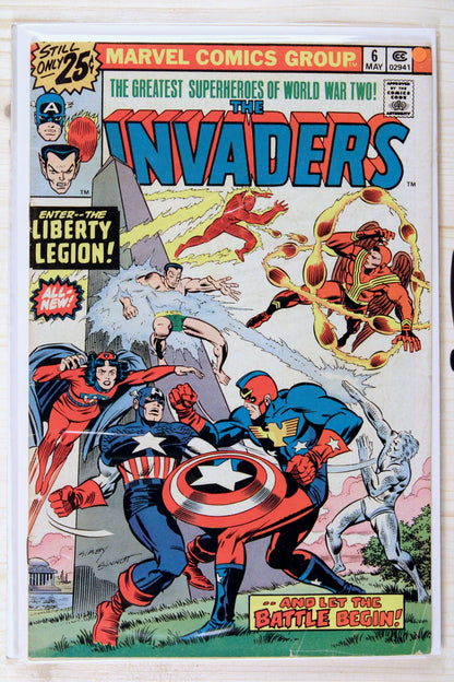 The Invaders #6 – Marvel (1976) 6.5 FN+ Liberty Legion | Jack Kirby art | Joe Sinnott cover