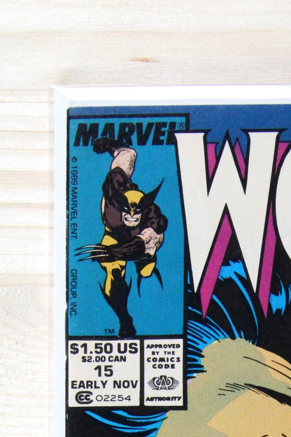 Wolverine #15 – Marvel (1989) 8.5 VF+ Chris Claremont story