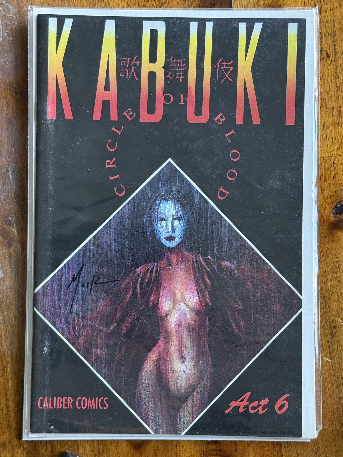 Kabuki: Circle Of Blood #6 Signed Mack – Caliber Comics (1995) 9.0 VF/NM