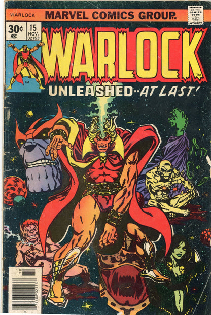 Warlock #1-15 – Marvel Comics (1972) Near Full Series (Missing #7,14) Box11