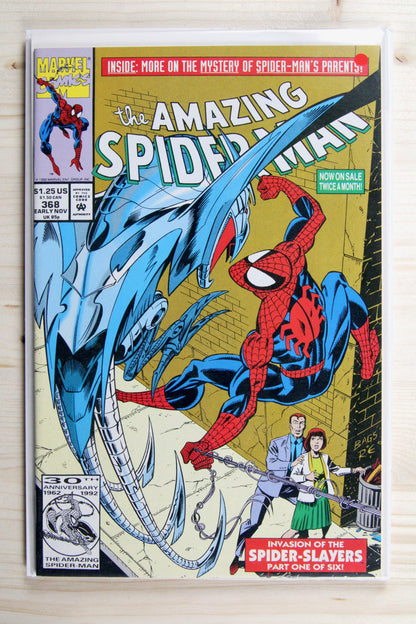 The Amazing Spider-Man #368 – Marvel (1992) 9.2 NM- Invasion of the Spider-Slayers