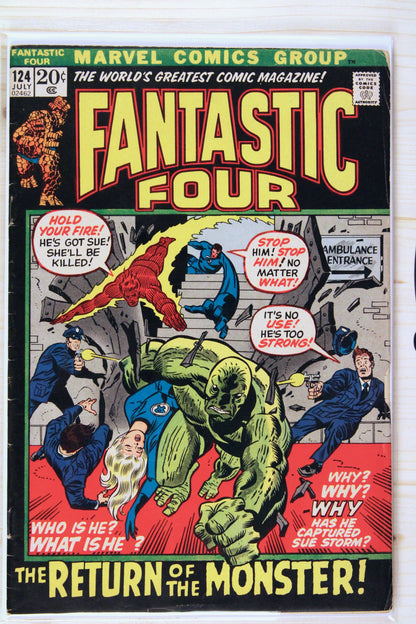 Fantastic Four #124 – Marvel (1972) 6.0 FN Joe Sinnott | Stan Lee story