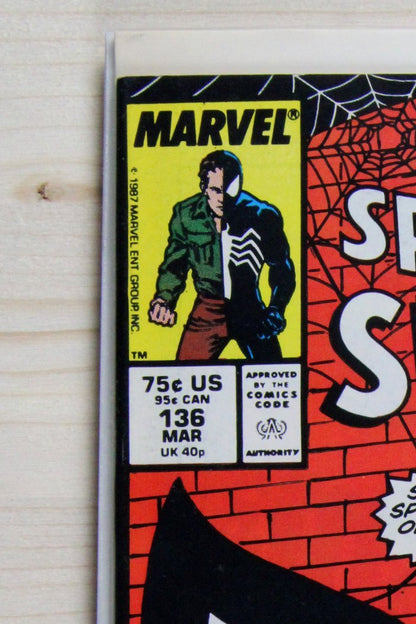 The Spectacular Spider-Man #136 – Marvel (1988) 9.2 NM- Sin-Eater Released