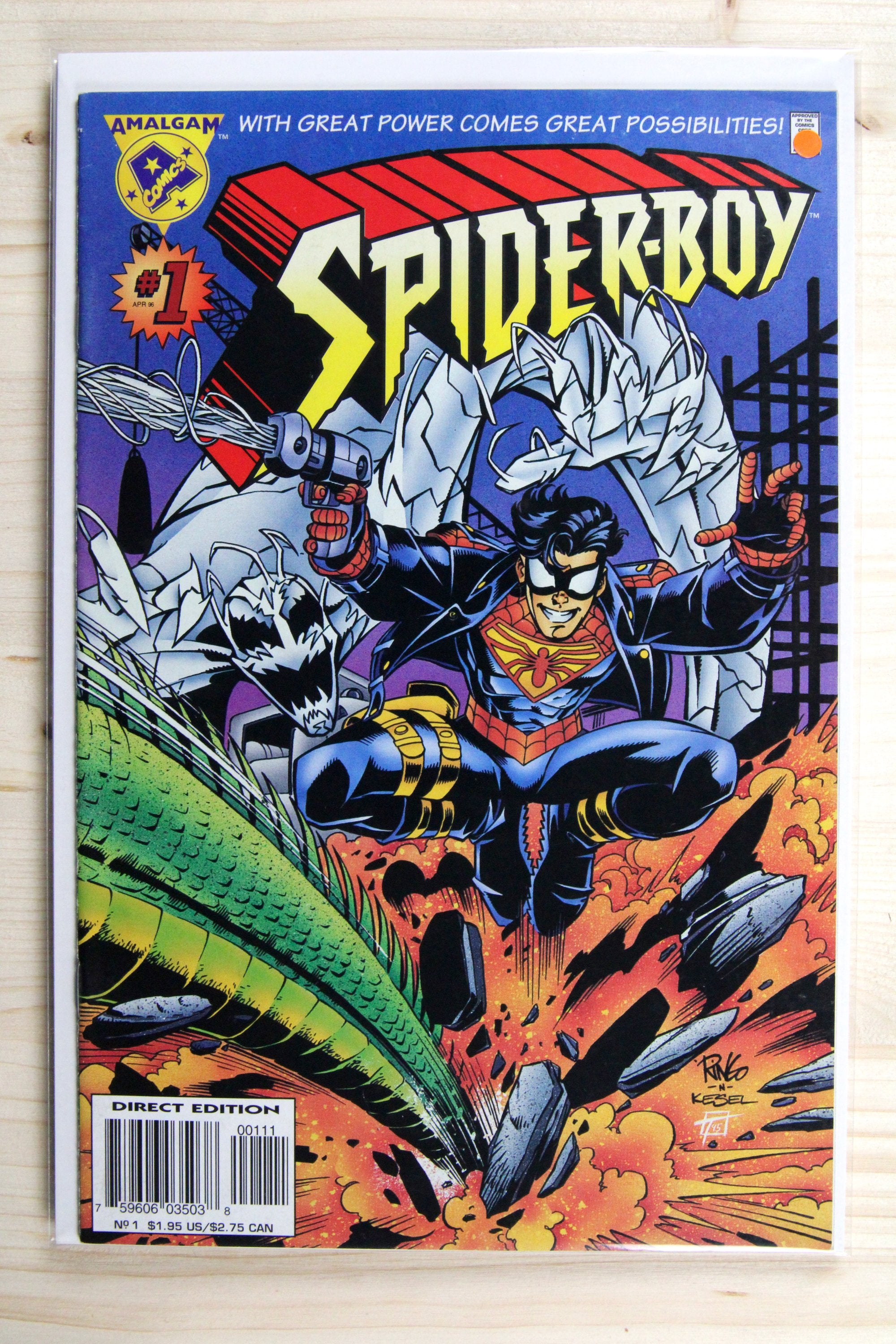 Spider-Boy #1 – Marvel (1996) 9.2 NM- "Marvel/DC" Amalgam | Direct Edition