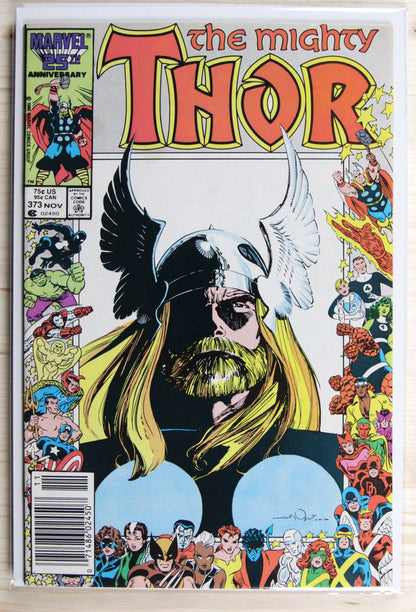 Thor #373 – Marvel (1986) 9.0 VF/NM "X-Men" Mutant Massacre | Newsstand