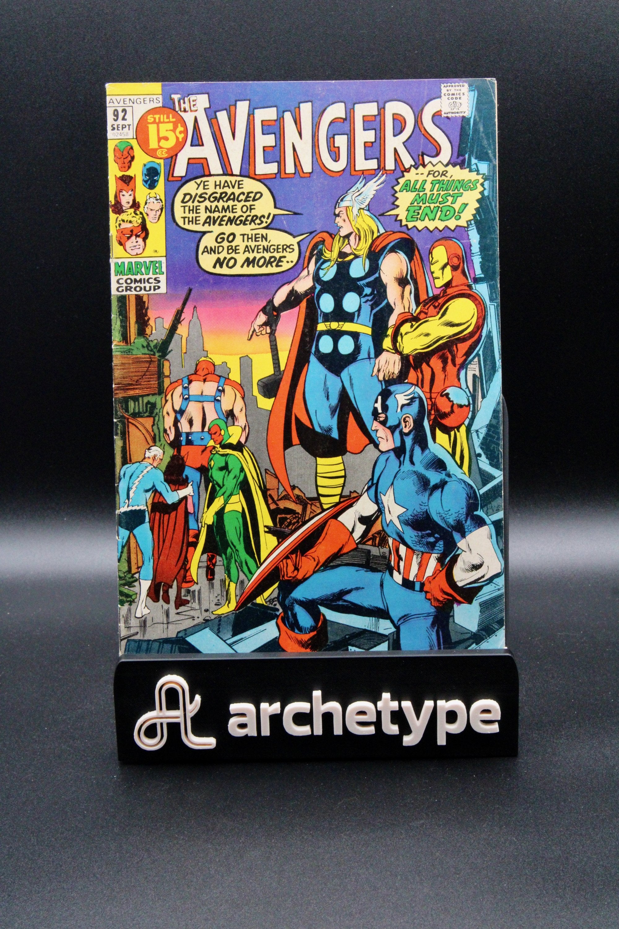 The Avengers #92 – Marvel (1971) "The Avengers" Kree/Skrull War | Stan Lee FN+