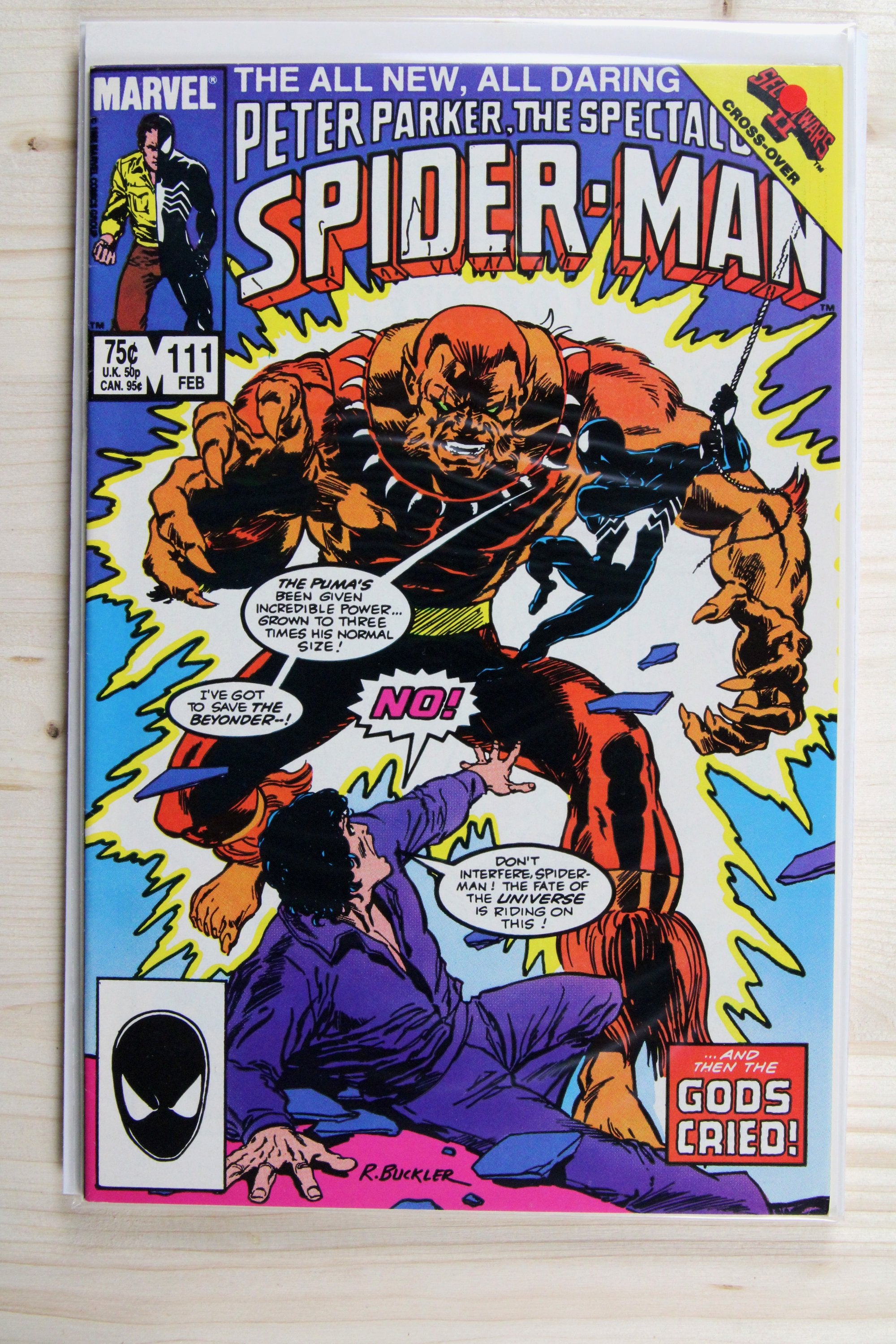 Peter Parker, the Spectacular Spider-Man #111 – Marvel (1986) 9.0 VF/NM "Marvel Super Heroes" Secret Wars II