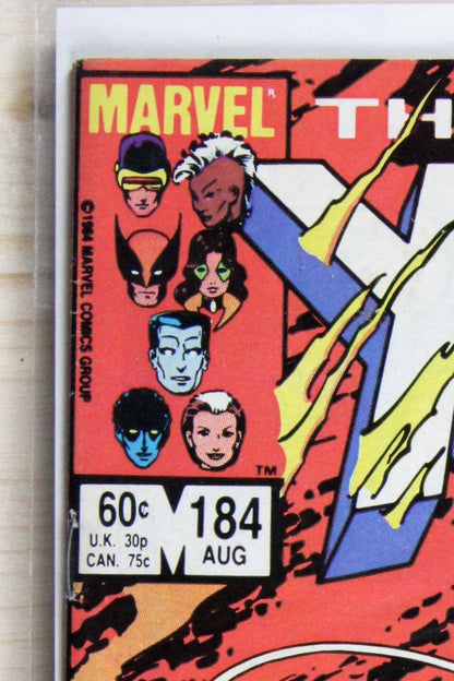 The Uncanny X-Men #184 – Marvel (1984) 8.5 VF+ "Rom" Dire Wraiths War | Chris Claremont story