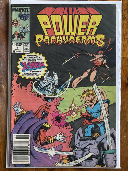 Power Pachyderms #1 Newsstand Edition – Marvel (1989) 8.5 VF+