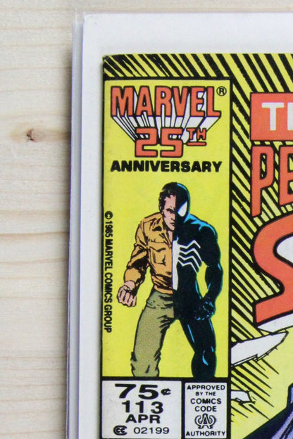 The Spectacular Spider-Man #113 – Marvel (1988) 8.5 VF+ Sin-Eater Released | Newsstand