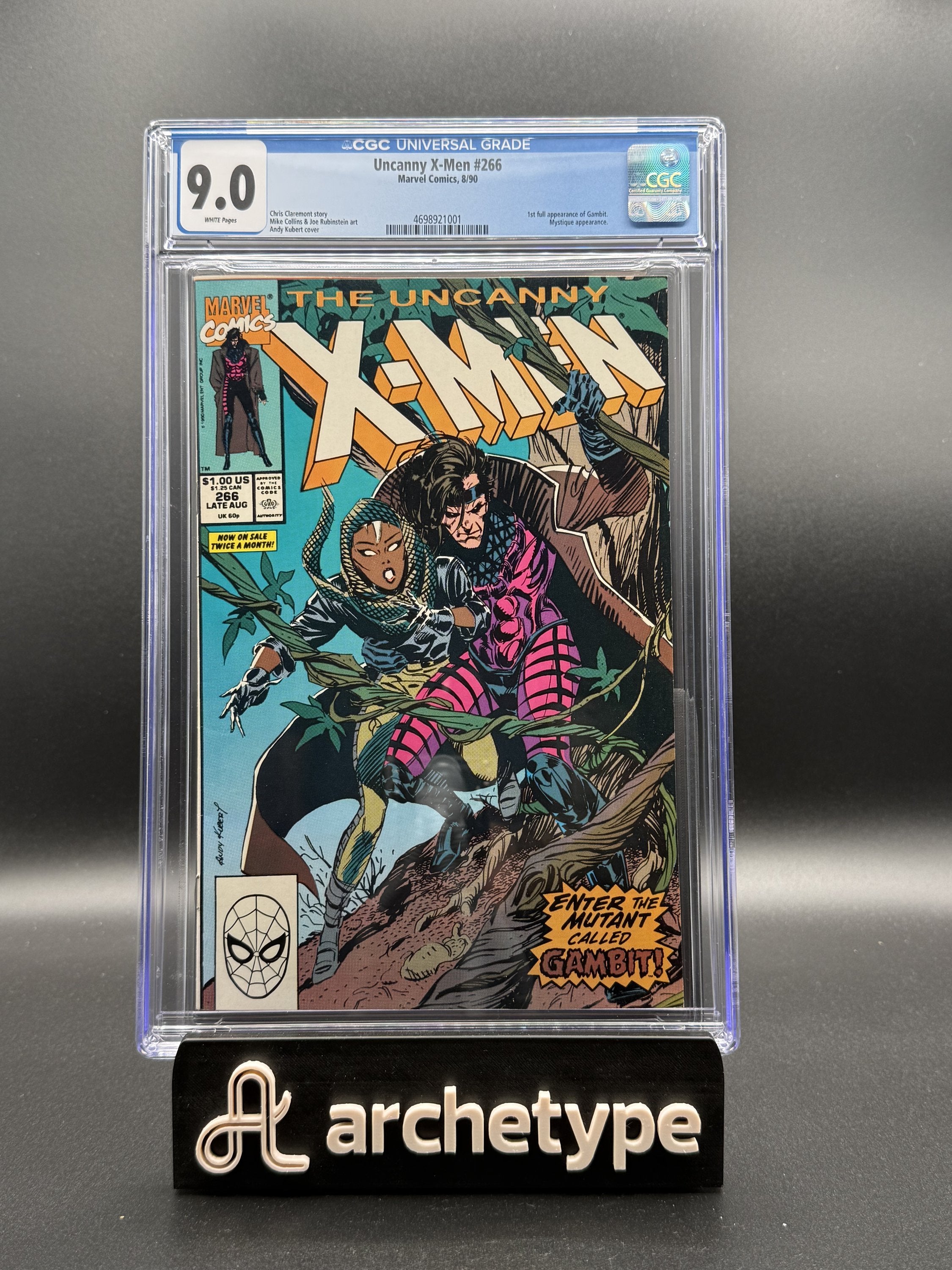 The Uncanny X-Men #266 – Marvel (1990) CGC 9.0 VF/NM White Pages 1st Gambit