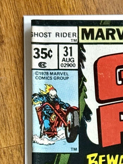 Ghost Rider #31 Newsstand Edition – Marvel (1978) 6.5 FN+