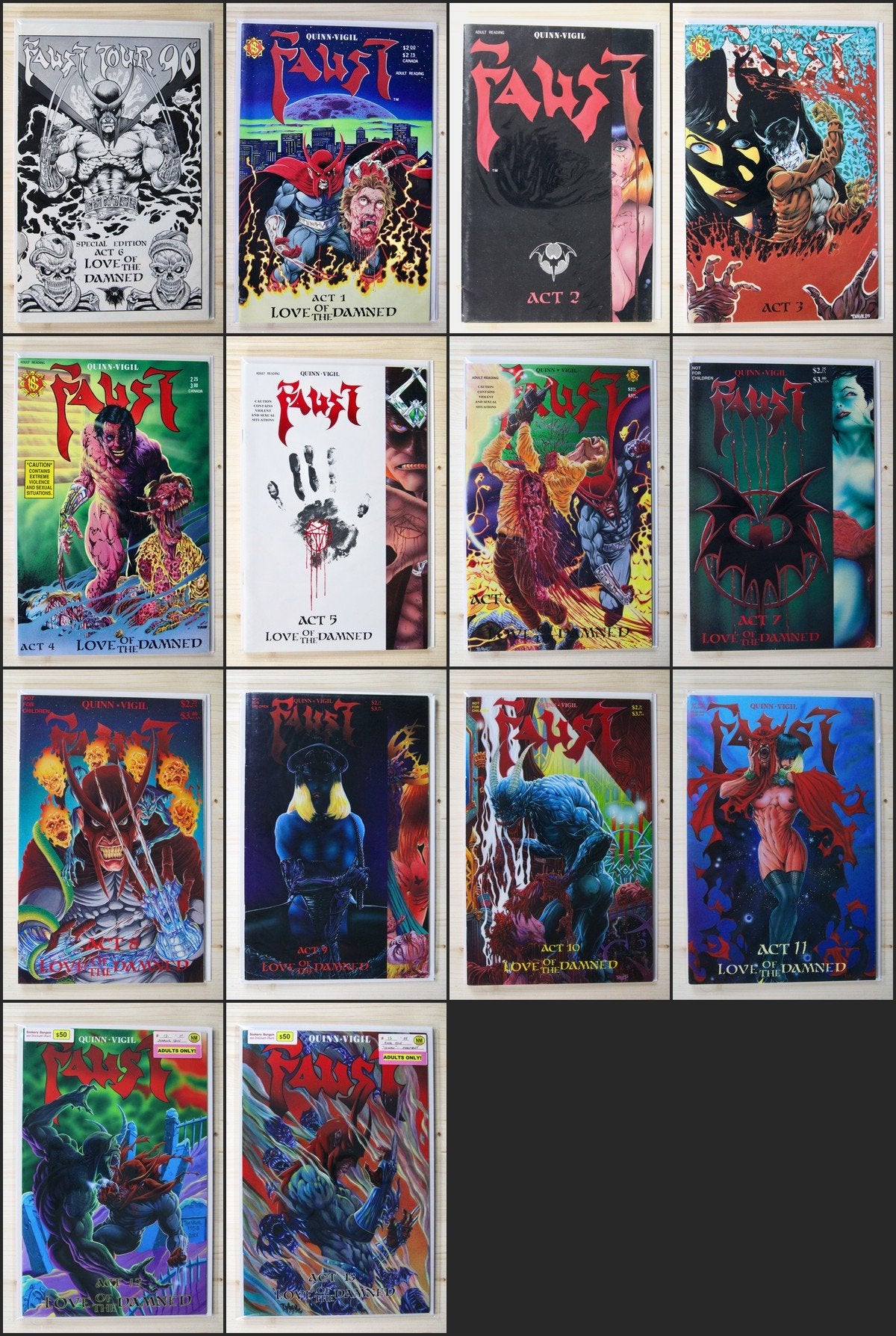 Faust - Love of the Damned #1-13 + Tour '90 – Northstar (1987) Comic Lot