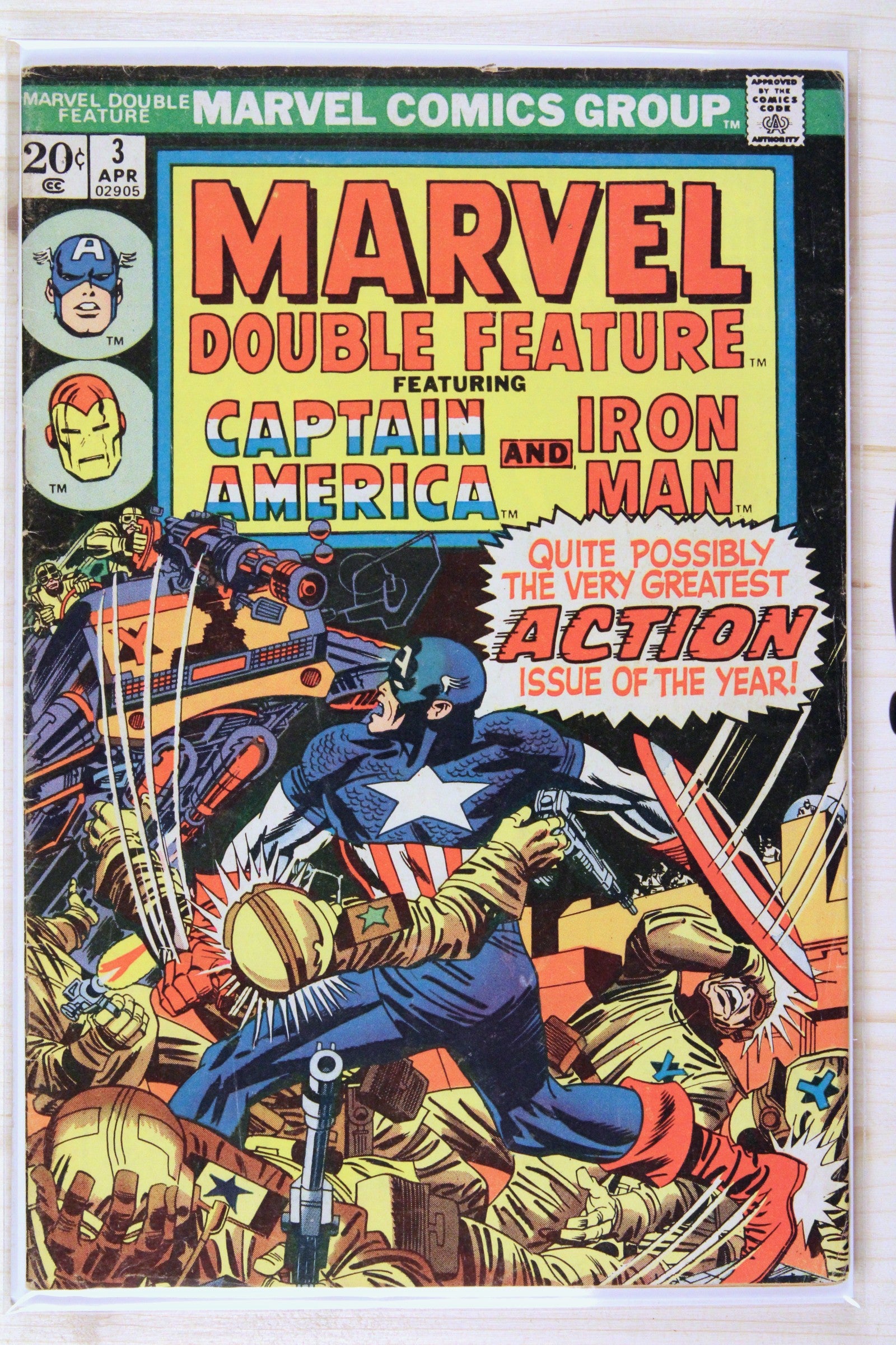 Marvel Double Feature #3 – Marvel (1974) 5.0 VG/FN Jack Kirby art | Stan Lee story
