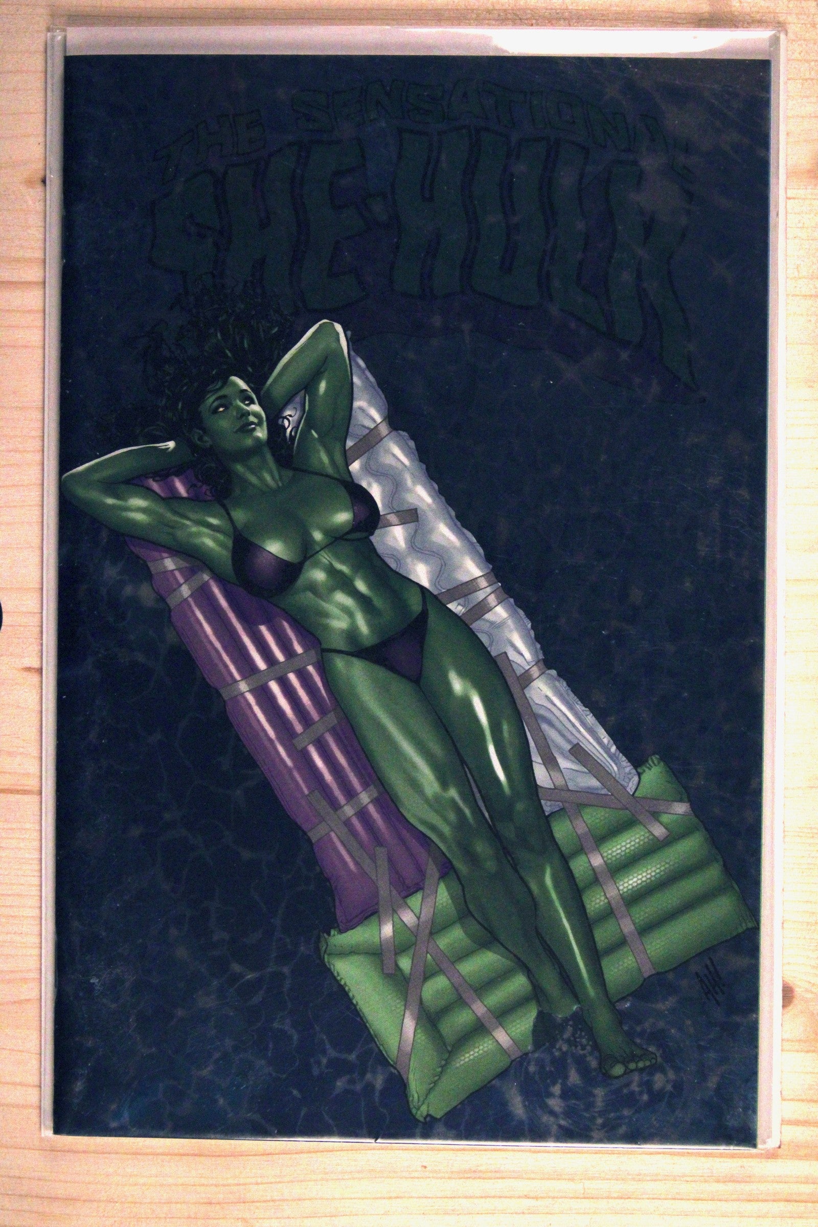 The Sensational She-Hulk #1 – Marvel (2023) 9.6 NM+ Hughes Foil Virgin Bikini