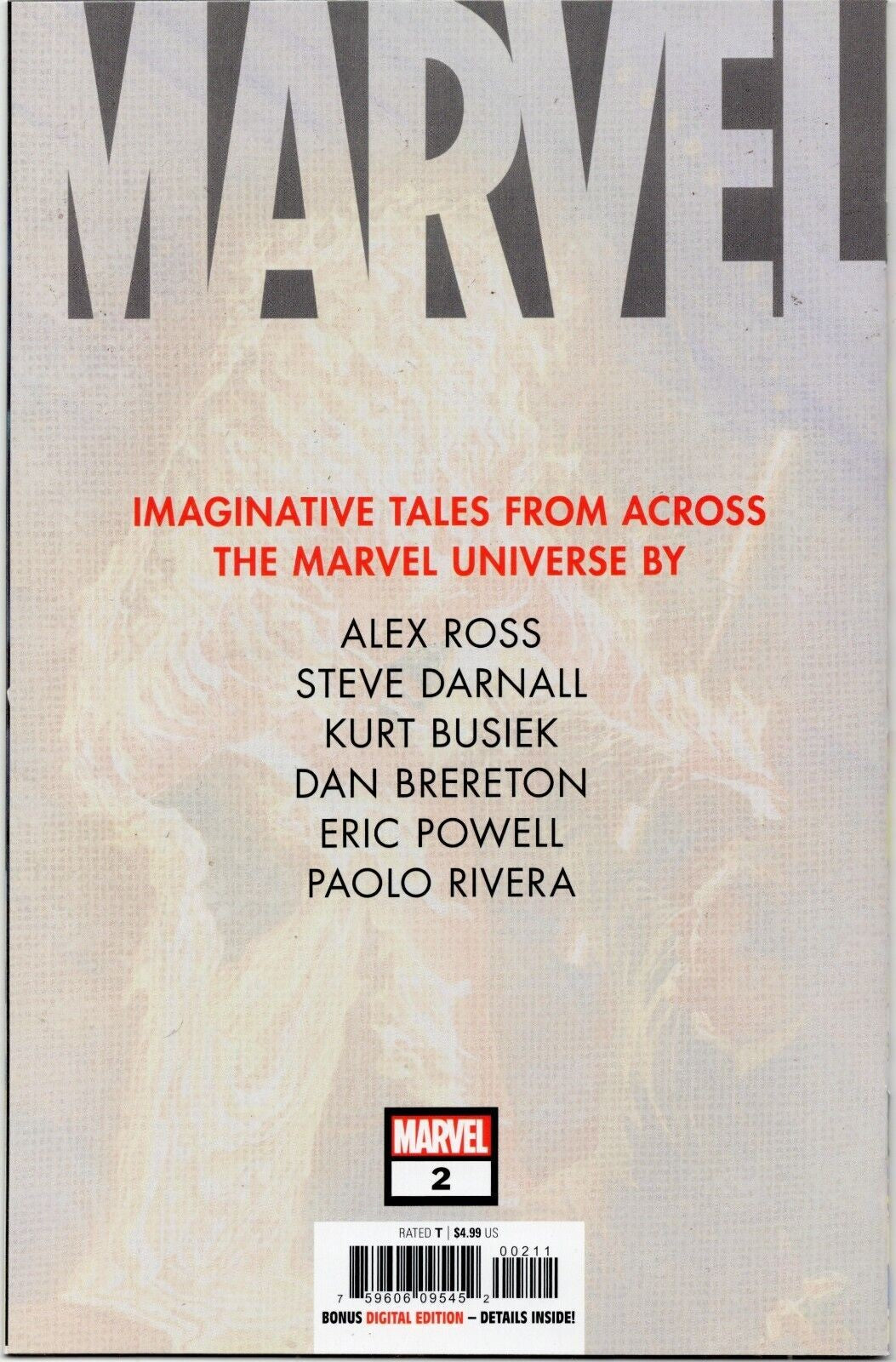 Marvel #2 – Marvel Comics (2021) Alex Ross