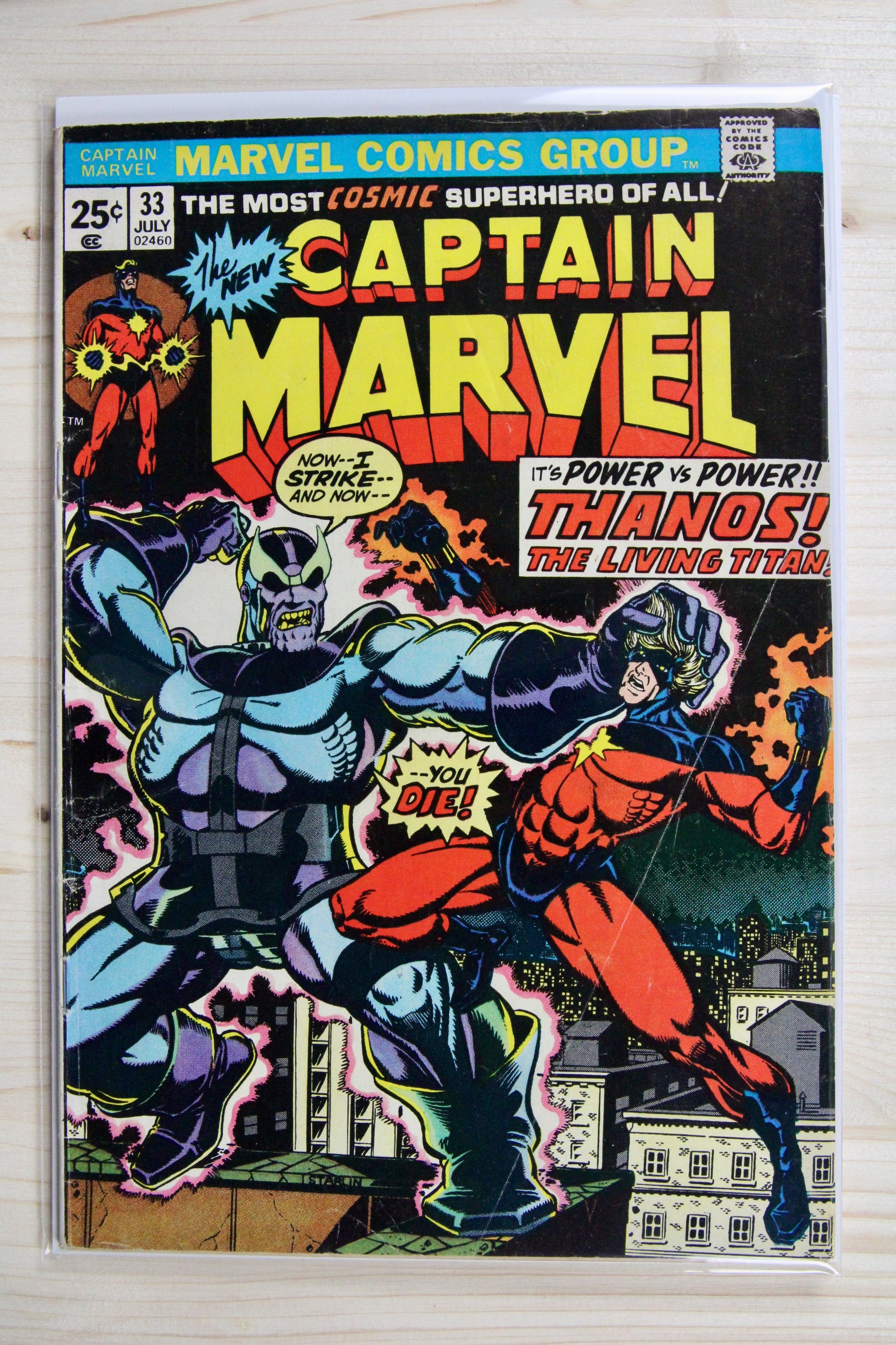 Captain Marvel #33 – Marvel (1974) 4.5 VG+ Thanos War | Klaus Janson