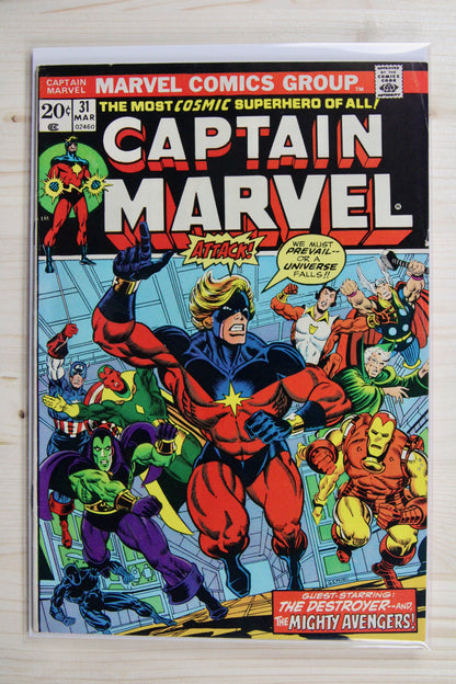 Captain Marvel #31 – Marvel (1974) 7.5 VF- Thanos War