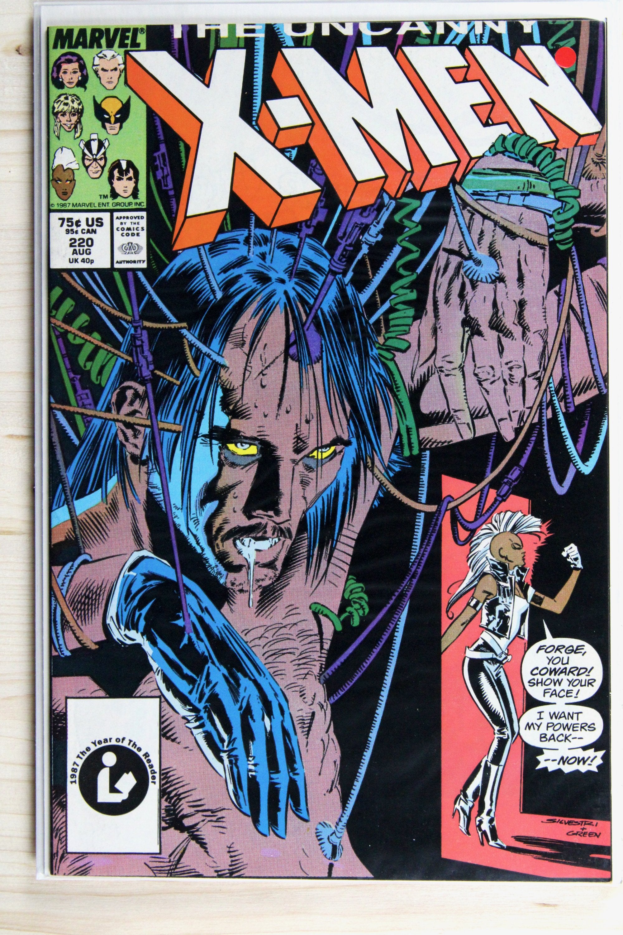 The Uncanny X-Men #220 – Marvel (1987) 9.0 VF/NM Chris Claremont story | Marc Silvestri art