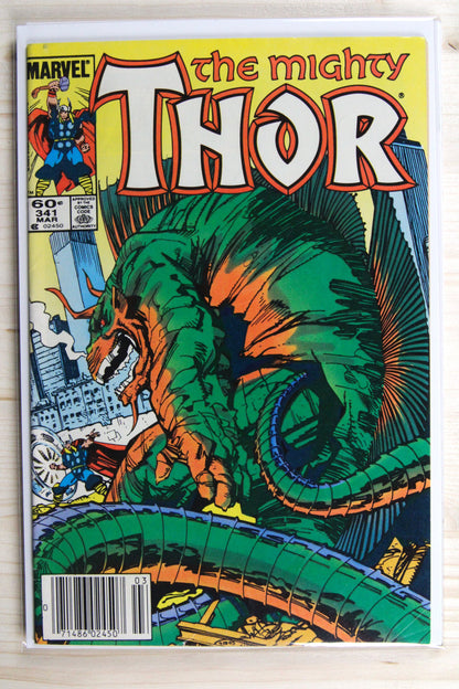 Thor #341 – Marvel (1984) 8.5 VF+ Newsstand