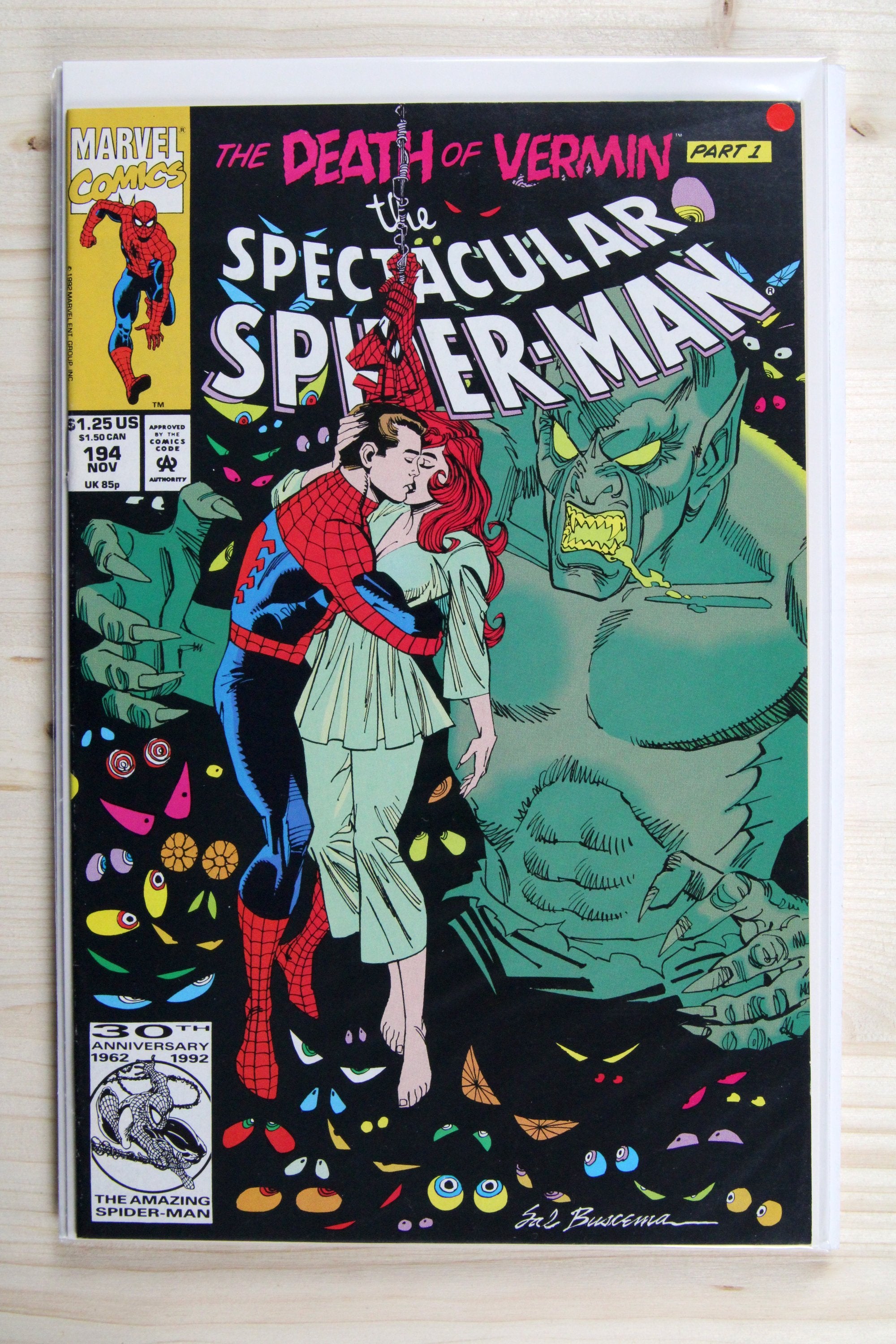 The Spectacular Spider-Man #194 – Marvel (1992) 9.2 NM- The Death of Vermin