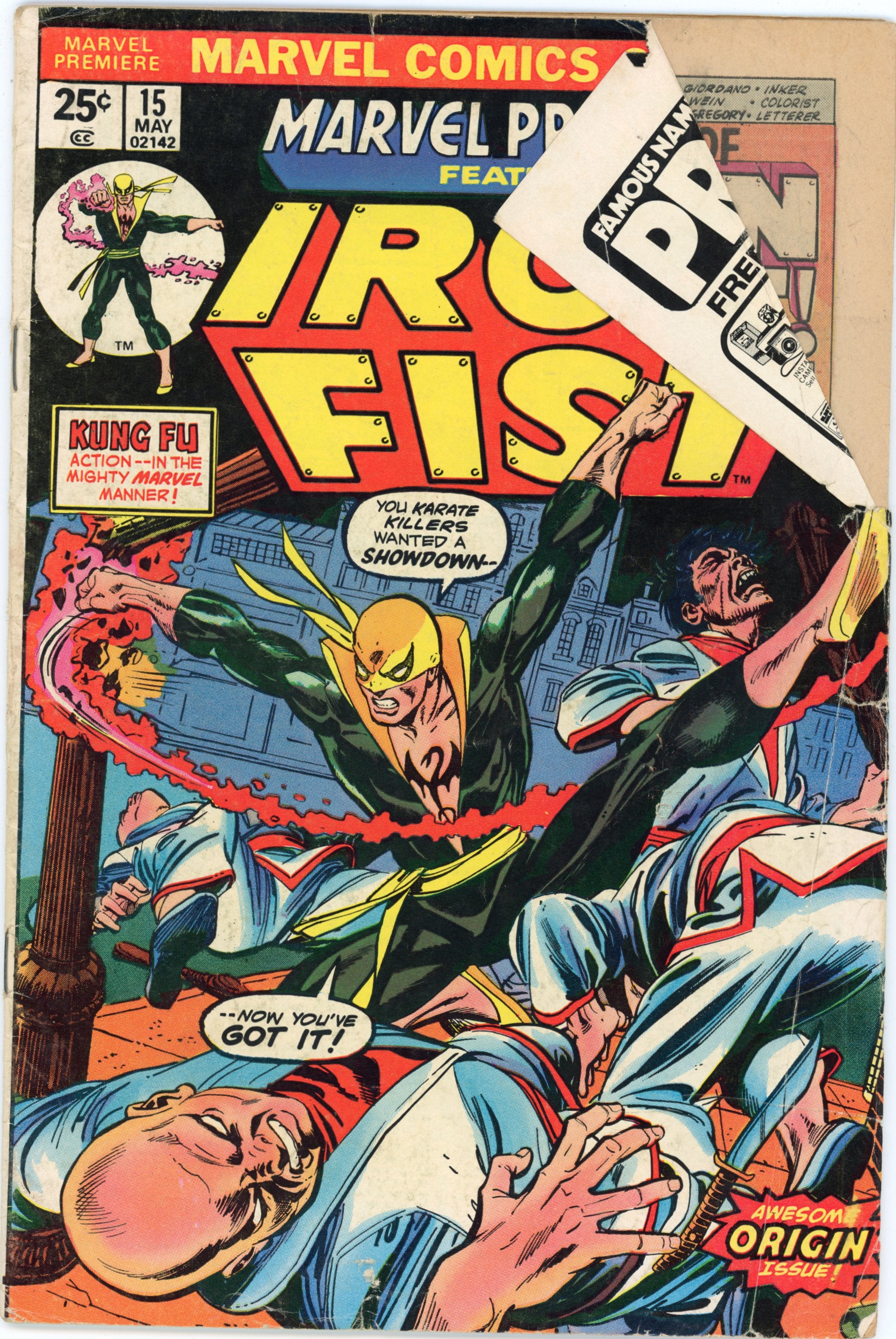 {retake} Marvel Premier #15 – 1st Iron Fist (1974) VG Box12