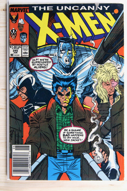 The Uncanny X-Men #245 – Marvel (1989) 7.5 VF- Chris Claremont story | Rob Liefeld art | Newsstand