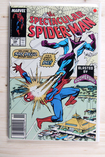 The Spectacular Spider-Man #144 – Marvel (1988) 8.5 VF+ Newsstand