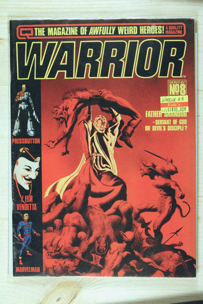 Warrior #8 – Quality Communications (1982) 8.0 VF "V for Vendetta" Book 1: Europe After the Reign | Alan Moore story