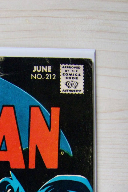 Batman #212 – DC (1969) 4.5 VG+