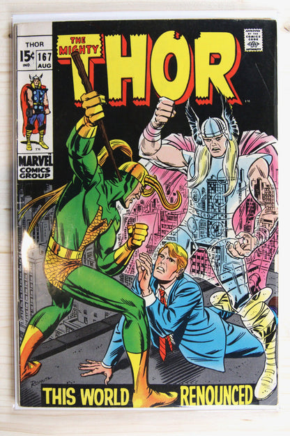 Thor #167 – Marvel (1969) 5.0 VG/FN Jack Kirby art | John Romita cover