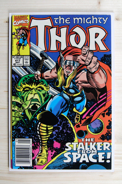 The Mighty Thor #417 – Marvel (1990) 9.0 VF/NM Joe Sinnott art | Newsstand