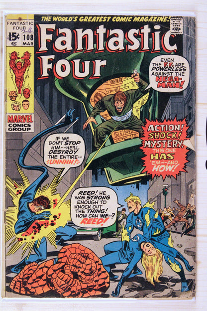 Fantastic Four #108 – Marvel (1971) 4.0 VG Jack Kirby art | Joe Sinnott
