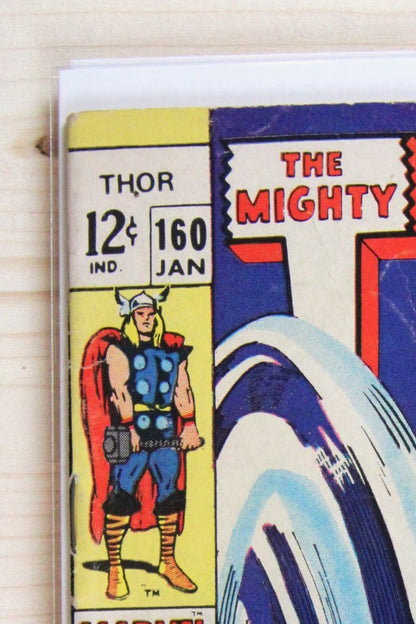 Thor #160 – Marvel (1969) 4.5 VG+ Jack Kirby art | Stan Lee story