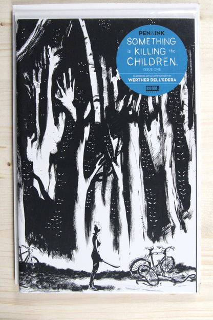 Something is Killing the Children #1 – Boom! Studios (2023) 9.6 NM+ James Tynion IV story | Pen & Ink Edition - featuring black and white line art with commentary by Werther Dell'Edera