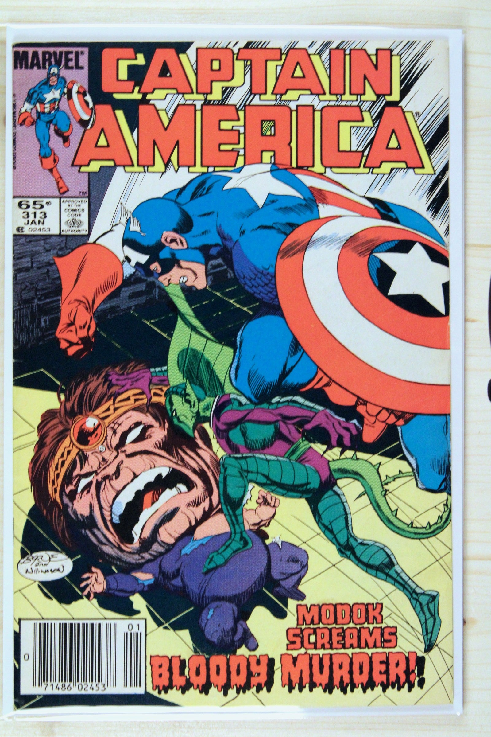 Captain America #313 – Marvel (1986) 9.0 VF/NM John Byrne cover | Newsstand Edition