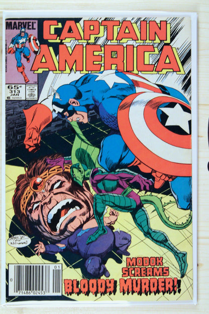 Captain America #313 – Marvel (1986) 9.0 VF/NM John Byrne cover | Newsstand Edition