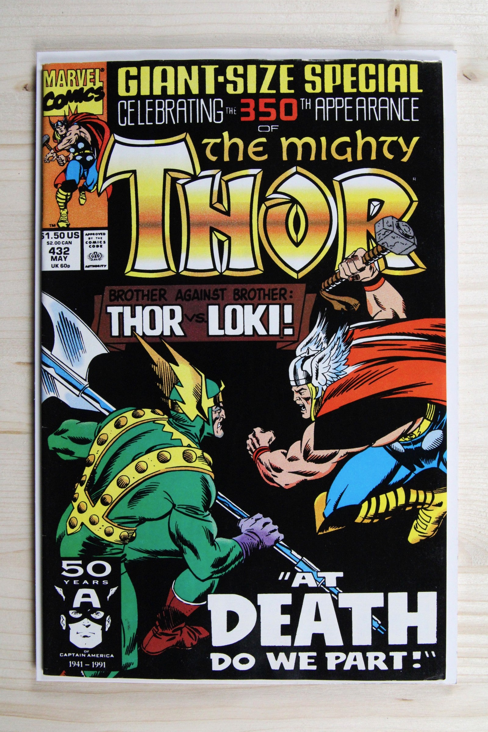 The Mighty Thor #432 – Marvel (1991) 9.0 VF/NM Joe Sinnott cover | Giant-Size Special