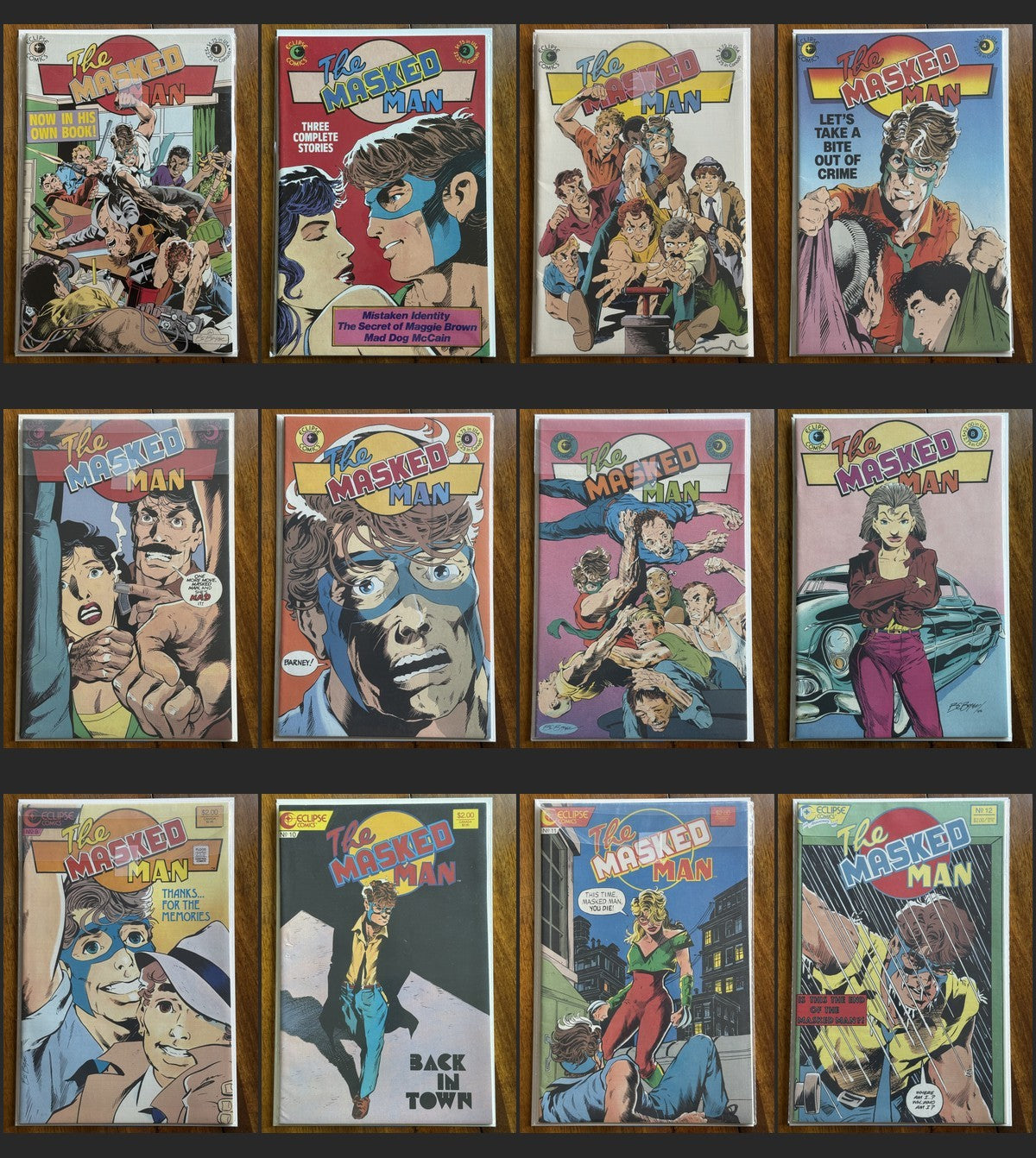 Masked Man #1-12 – Eclipse (1984) Full Series Set