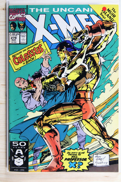 The Uncanny X-Men #279 – Marvel (1991) 9.0 VF/NM Muir Island Saga | Chris Claremont story | Scott Williams cover