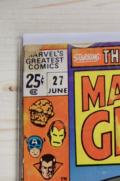 Marvel's Greatest Comics #27 – Marvel (1970) 4.5 VG+ Jack Kirby art | Stan Lee story