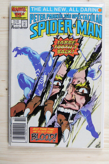 Peter Parker, the Spectacular Spider-Man #119 – Marvel (1986) 8.5 VF+ Newsstand