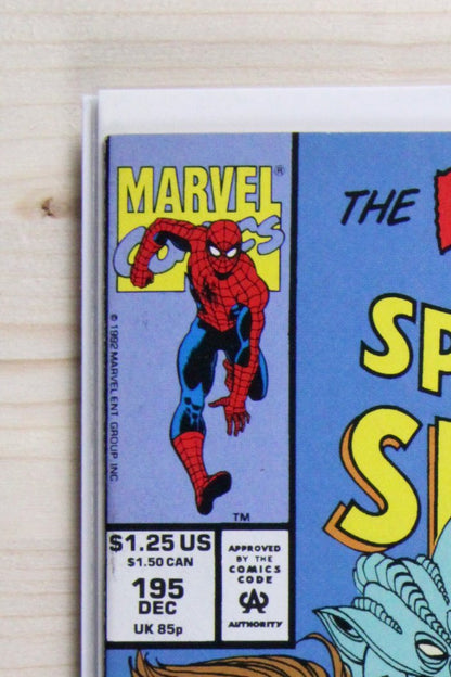 The Spectacular Spider-Man #195 – Marvel (1992) 9.2 NM- The Death of Vermin
