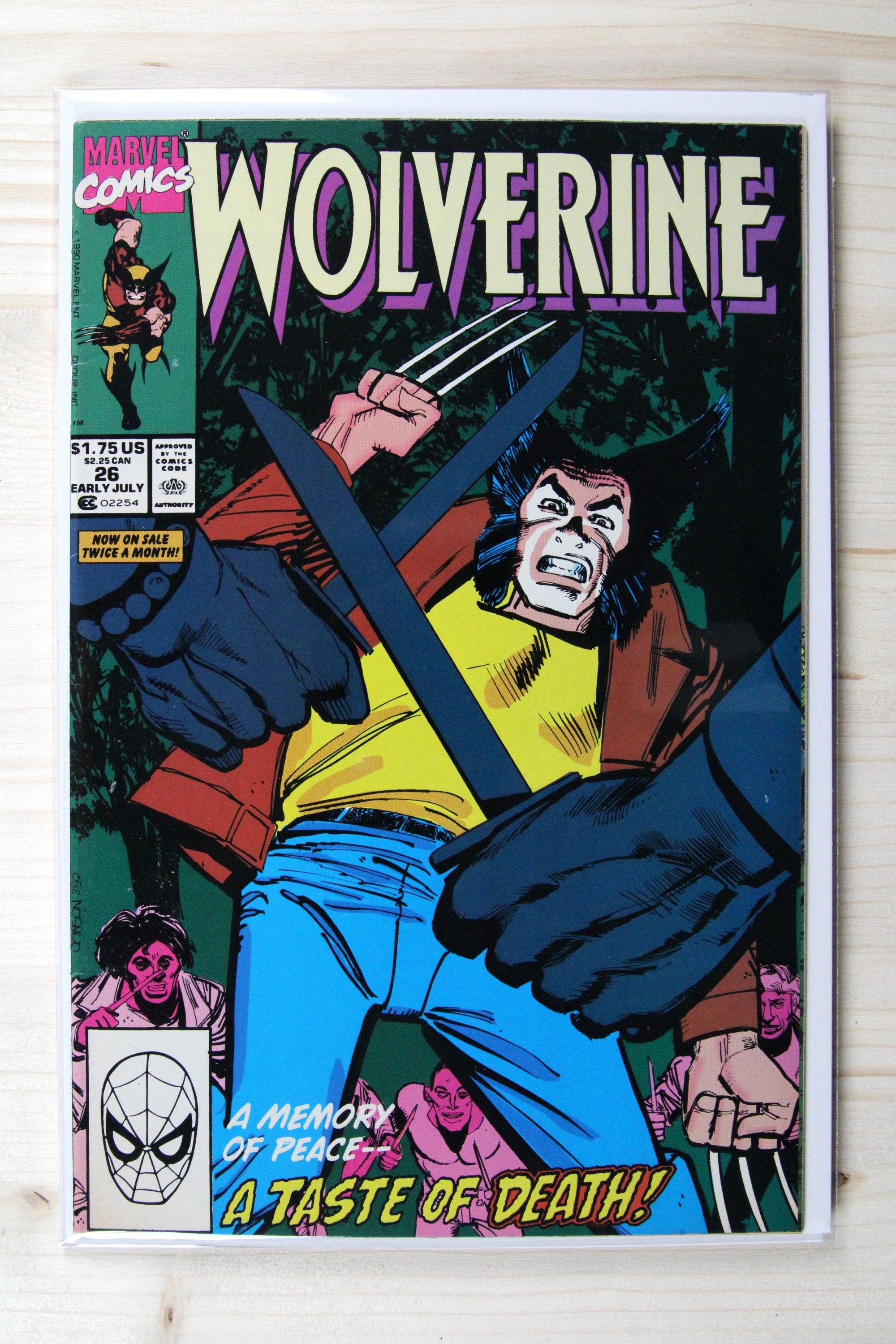 Wolverine #26 – Marvel (1990) 8.5 VF+ Klaus Janson art | Todd McFarlane cover